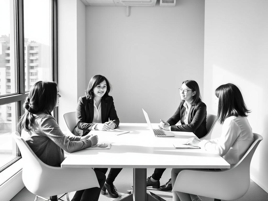 Equipe da Select Investimentos em reunião de atendimento